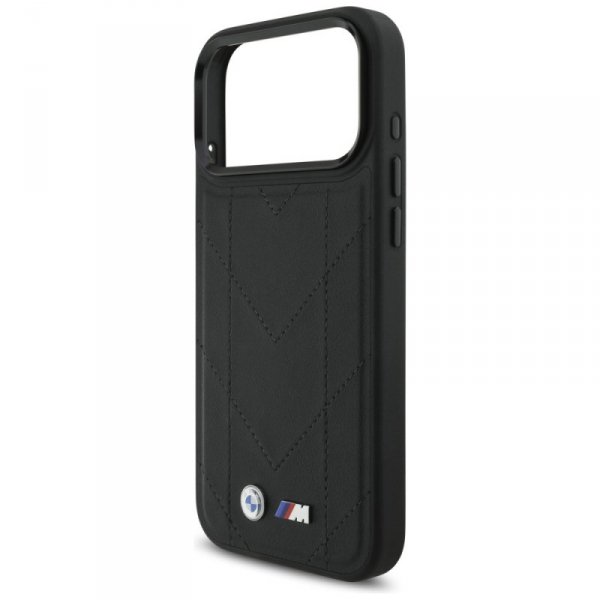 Etui BMW M Quilted Logo MagSafe do       iPhone 17 Pro Max czarny