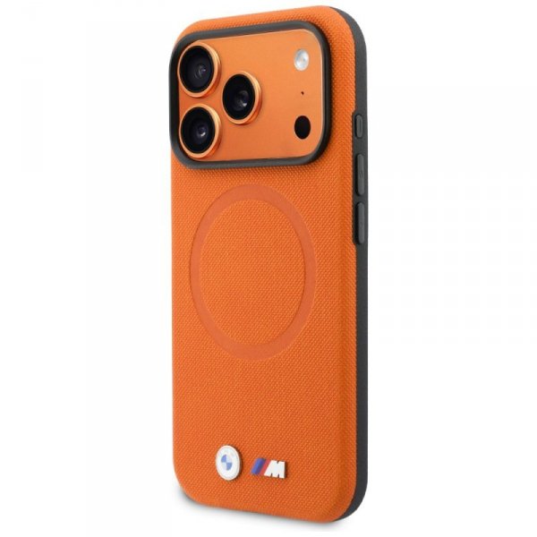 Etui BMW M FW Logo Metal MagSafe do      iPhone 17 Pro Max pomarańczowy