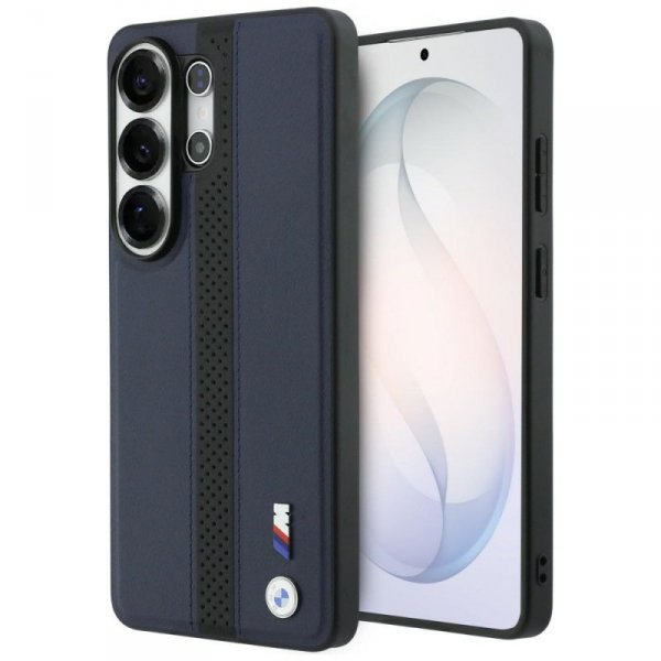 Etui BMW Perforated Stripe Logo MagSafe  do Samsung Galaxy S26 Ultra granatowy