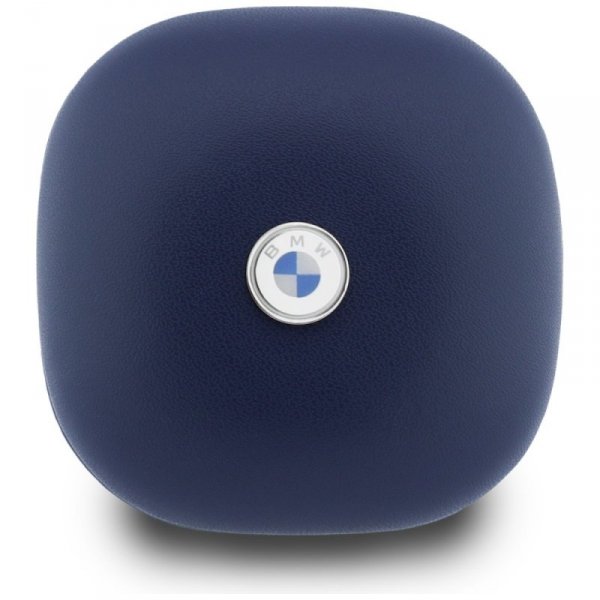 Słuchawki Bluetooth TWS BMW Leather      Metal Logo ENC granatowy