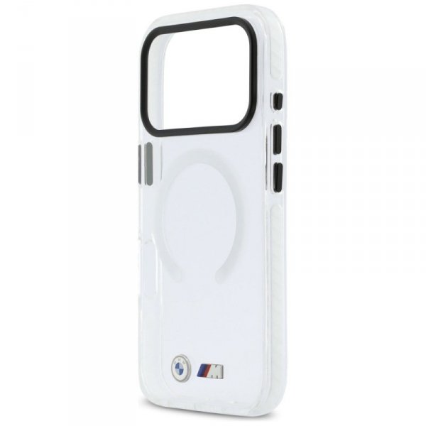 Etui BMW M IML Shockproof Metal Logos    MagSafe do iPhone 17 Pro przezroczysty