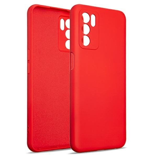Beline Etui Silicone Oppo A16/A16s/A16Kczerwony/red