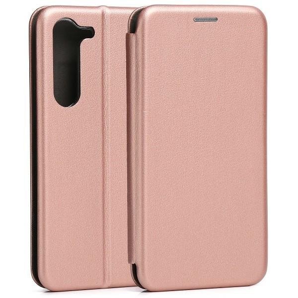 Beline Etui Book Magnetic Sam S23+S916  różowo-złoty/rose gold