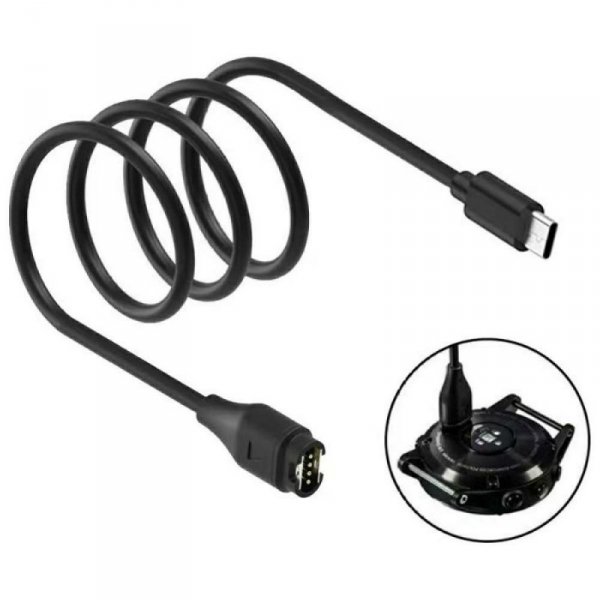Kabel USB-C Beline do ładowania zegarków Garmin 1m czarny