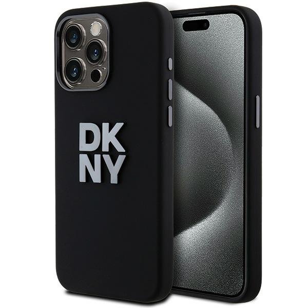 DKNY DKHCP15XSMCBSK iPhone 15 Pro Max 6.7&quot; czarny/black hardcase Liquid Silicone Metal Logo