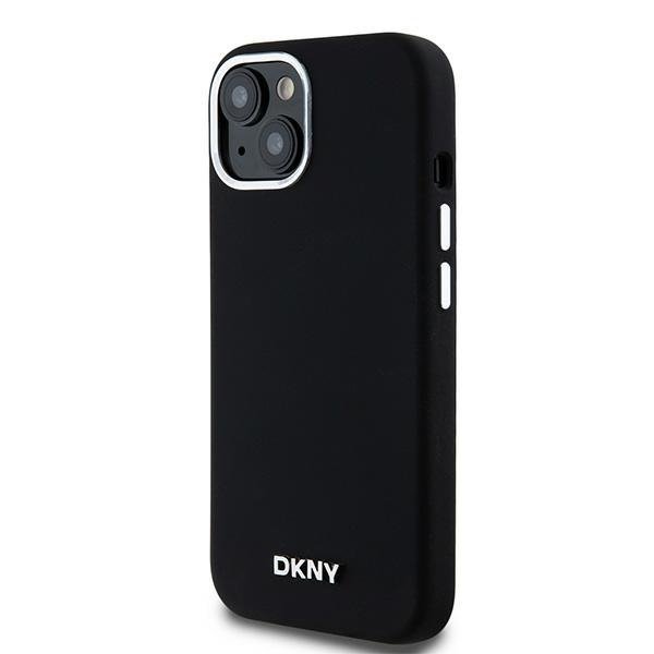 DKNY DKHMP15MSMCHLK iPhone 15 Plus / 14Plus 6.7&quot; czarny/black hardcase Liquid Silicone Small Metal Logo MagSafe