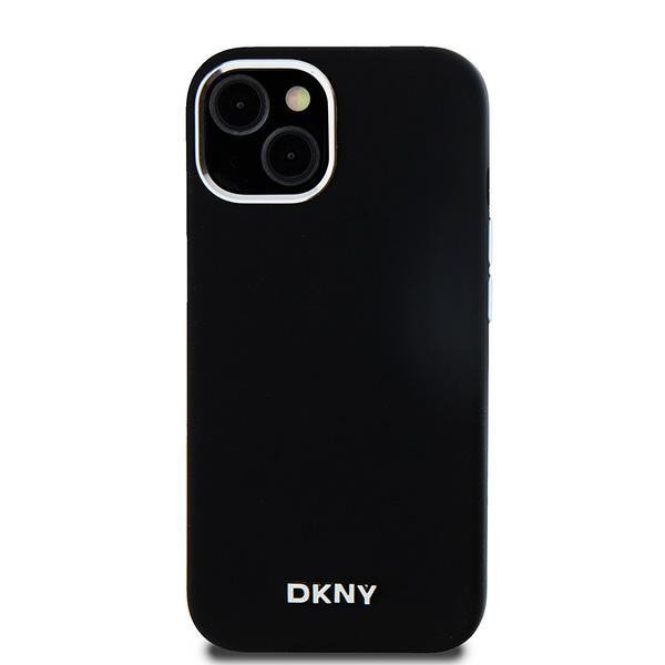 DKNY DKHMP15MSMCHLK iPhone 15 Plus / 14Plus 6.7&quot; czarny/black hardcase Liquid Silicone Small Metal Logo MagSafe