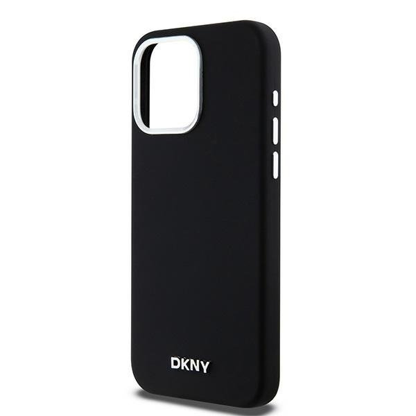 DKNY DKHMP15XSMCHLK iPhone 15 Pro Max 6.7&quot; czarny/black hardcase Liquid Silicone Small Metal Logo MagSafe