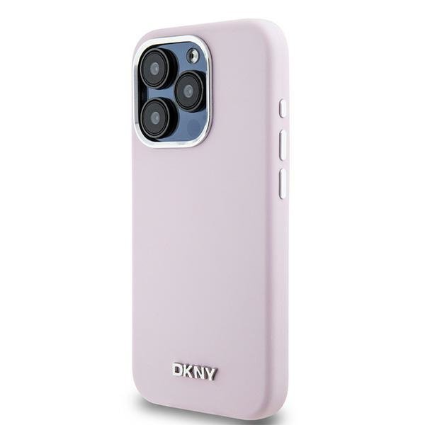 DKNY DKHMP14LSMCHLP iPhone 14 Pro 6.1&quot; różowy/pink hardcase Liquid Silicone Small Metal Logo MagSafe