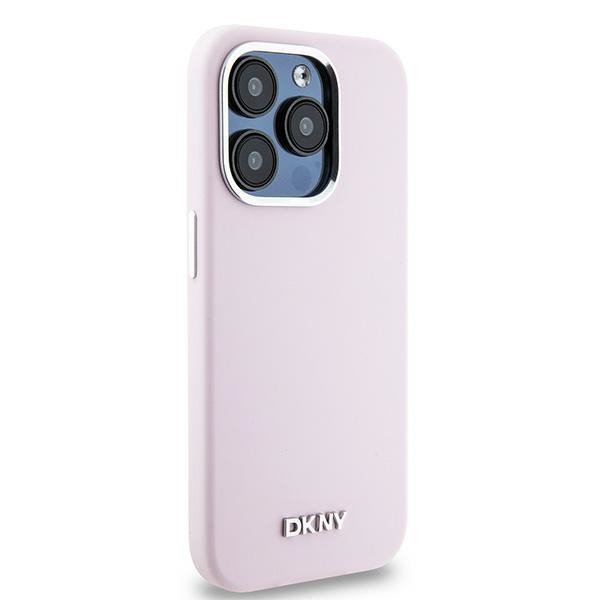 DKNY DKHMP14LSMCHLP iPhone 14 Pro 6.1&quot; różowy/pink hardcase Liquid Silicone Small Metal Logo MagSafe