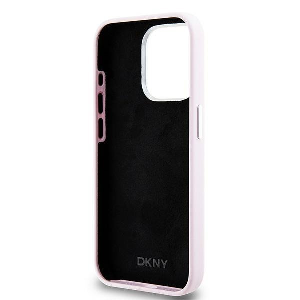 DKNY DKHMP14LSMCHLP iPhone 14 Pro 6.1&quot; różowy/pink hardcase Liquid Silicone Small Metal Logo MagSafe