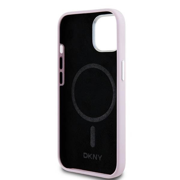 DKNY DKHMP15MSMCHLP iPhone 15 Plus / 14Plus 6.7&quot; różowy/pink hardcase Liquid Silicone Small Metal Logo MagSafe