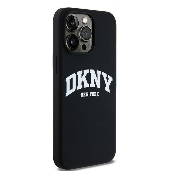 DKNY DKHMP13XSNYACH iPhone 13 Pro Max 6.7&quot; czarny/black hardcase Liquid Silicone White Printed Logo MagSafe