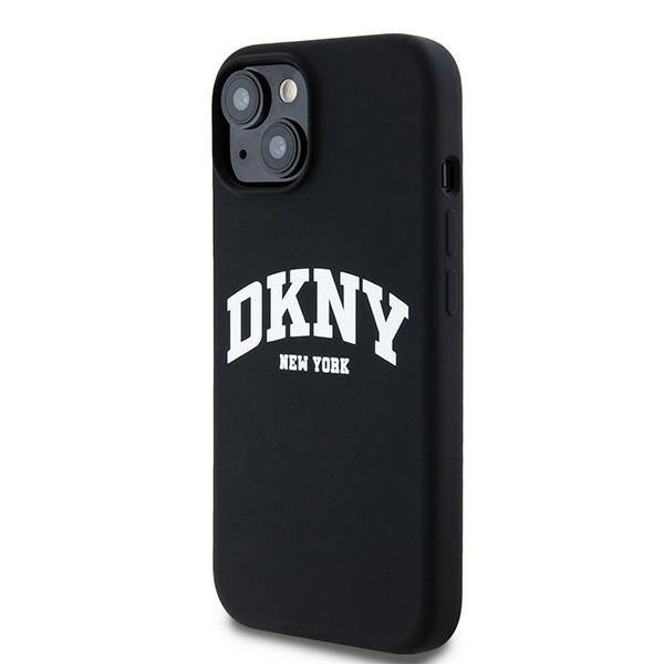 DKNY DKHMP15MSNYACH iPhone 15 Plus / 14Plus 6.7&quot; czarny/black hardcase Liquid Silicone White Printed Logo MagSafe