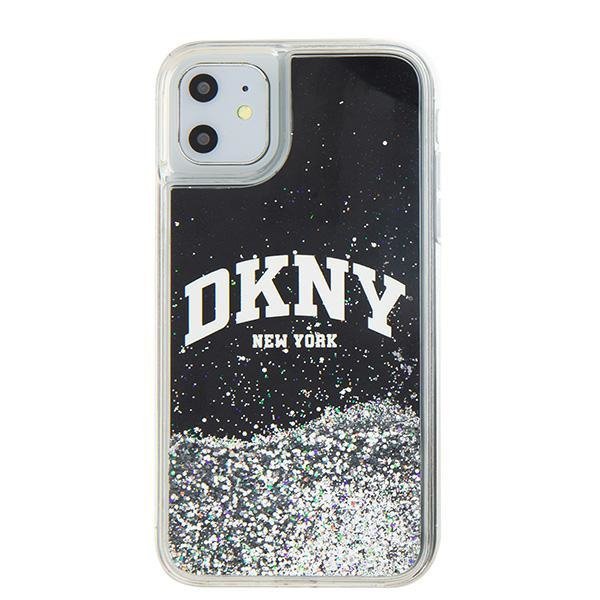 DKNY DKHCN61LBNAEK iPhone 11 / Xr 6.1&quot;czarny/black hardcase Liquid Glitter Big Logo