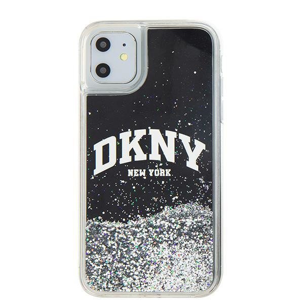 DKNY DKHCN61LBNAEK iPhone 11 / Xr 6.1&quot; czarny/black hardcase Liquid Glitter Big Logo