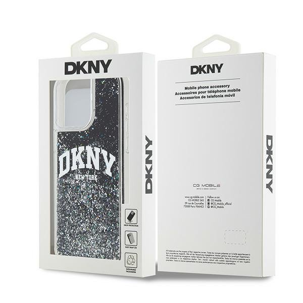 DKNY DKHCP15XLBNAEK iPhone 15 Pro Max 6.7&quot; czarny/black hardcase Liquid Glitter Big Logo