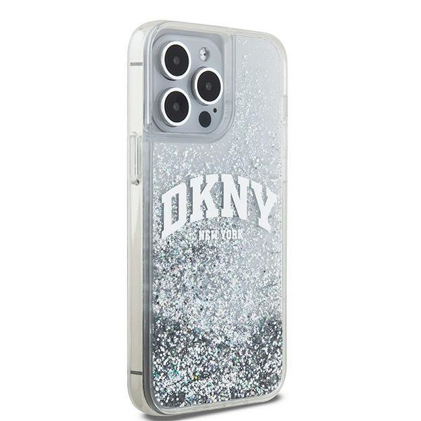 DKNY DKHCP15XLBNAET iPhone 15 Pro Max 6.7&quot; biały/white hardcase Liquid Glitter Big Logo