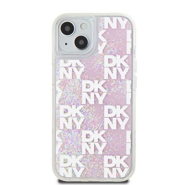 DKNY DKHCP15SLCPEPP iPhone 15 / 14 / 13 6.1&quot; różowy/pink hardcase Liquid Glitter Multilogo