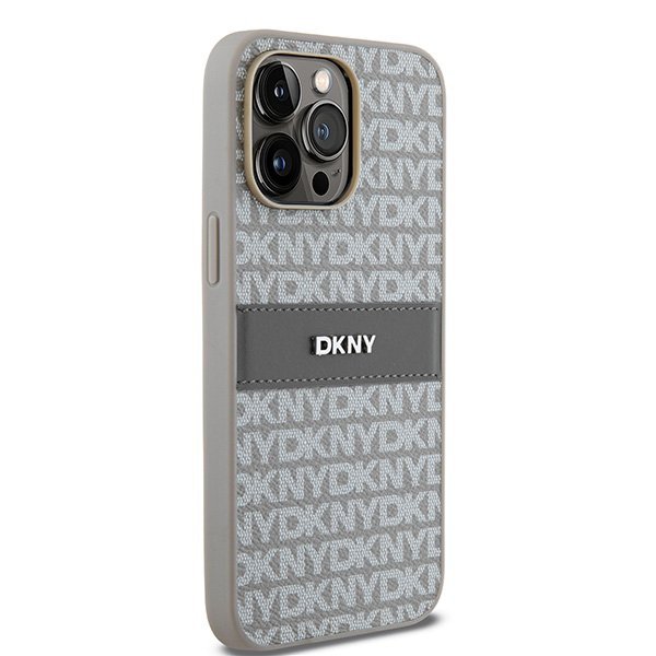 DKNY DKHCP14XPRTHSLE iPhone 14 Pro Max6.7&quot; beżowy/beige hardcase Leather Mono Stripe & Metal Logo