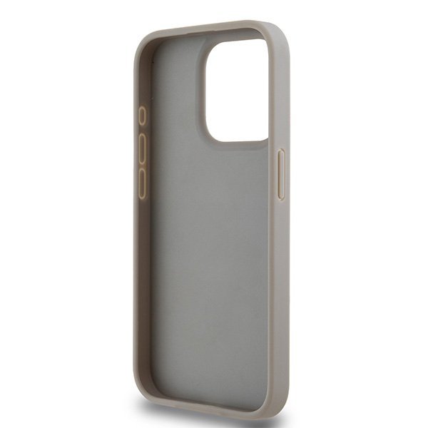 DKNY DKHCP15XPRTHSLE iPhone 15 Pro Max6.7&quot; beżowy/beige hardcase Leather Mono Stripe & Metal Logo