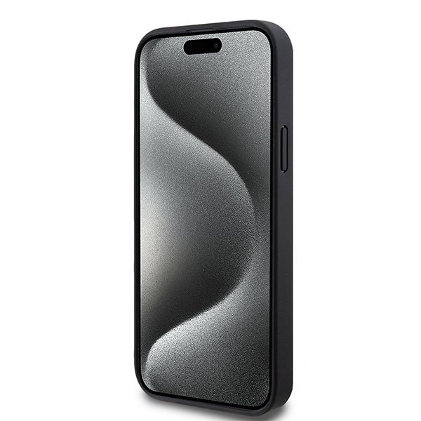 DKNY DKHMP15MPSHRPSK iPhone 15 Plus /14 Plus 6.7&quot; czarny/black hardcase Leather Monogram Pattern Metal Logo MagSafe