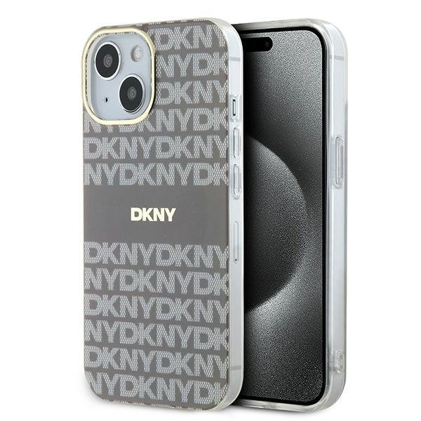 DKNY DKHMP15SHRHSEE iPhone 15 / 14 / 136.1&quot; beżowy/beige hardcase IML Mono & Stripe MagSafe