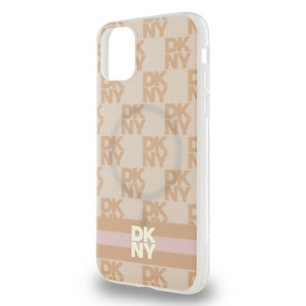 DKNY DKHMN61HCPTSP iPhone 11 / Xr6.1&quot; różowy/pink hardcase IML Checkered Mono Pattern & Printed Stripes MagSafe