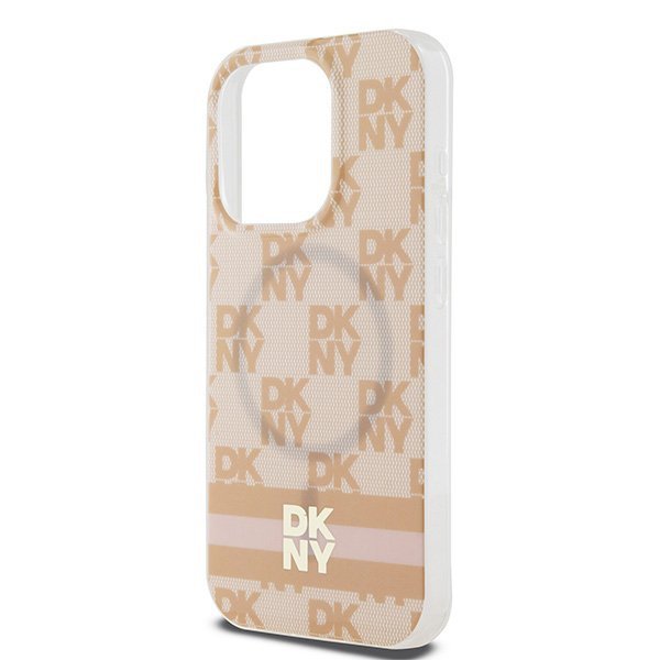 DKNY DKHMP15XHCPTSP iPhone 15 Pro Max6.7&quot; różowy/pink hardcase IML Checkered Mono Pattern & Printed Stripes MagSafe