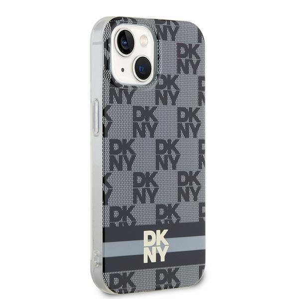 DKNY DKHMP15MHCPTSK iPhone 15 Plus /14 Plus 6.7&quot; czarny/black hardcase IML Checkered Mono Pattern & Printed Stripes MagSafe