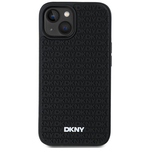 DKNY DKHCP15M3DRPWK iPhone 15 Plus6.7&quot; czarny/black hardcase 3D Rubber Repeat Pattern