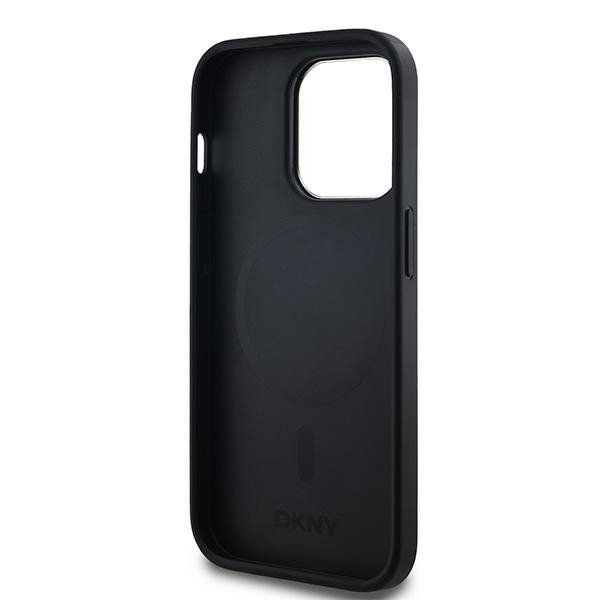 DKNY DKHMP14LPCPVSLK iPhone 14 Pro6.1&quot; czarny/black hardcase Leather Checkered Mono Pattern MagSafe