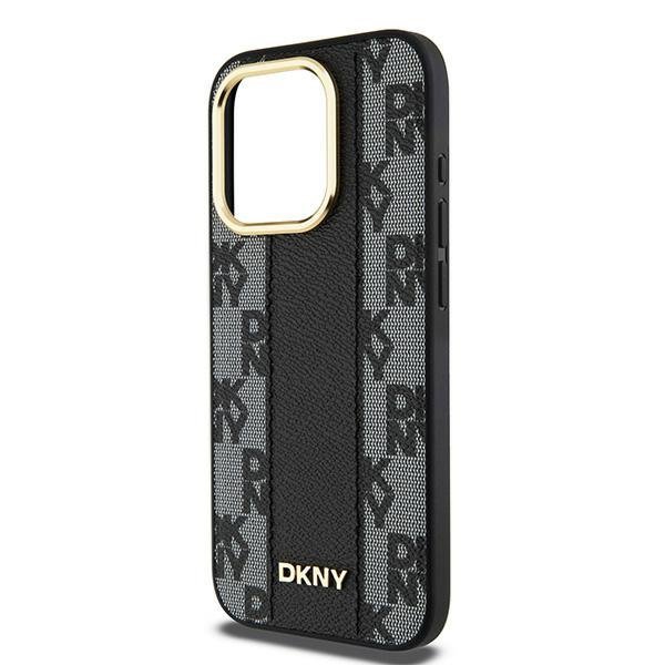 DKNY DKHMP15XPCPVSLK iPhone 15 Pro Max6.7&quot; czarny/black hardcase Leather Checkered Mono Pattern MagSafe