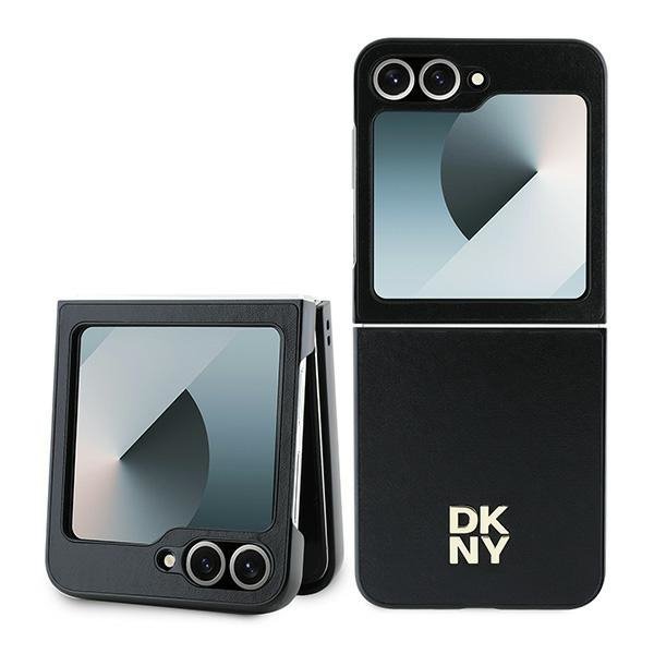 DKNY DKHCZF6PSMCSLK Z Flip6 F741czarny/black lether Matal Stack Logo