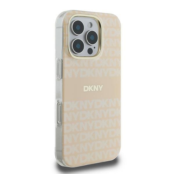 DKNY DKHMP16XHRHSEP iPhone 16 Pro Max    6.9&quot; różowy/pink hardcase Repeat Texture Pattern With Stripe MagSafe