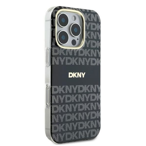 DKNY DKHMP16XHRHSEK iPhone 16 Pro Max6.9&quot; czarny/black hardcase Repeat Texture Pattern With Stripe