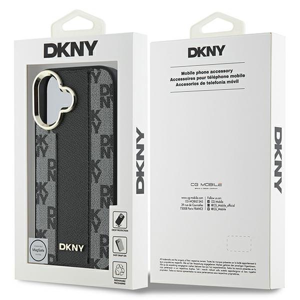 DKNY DKHMP16SPCPVSLK iPhone 16 6.1&quot; czarny/black hardcase Checkered Pattern Magsafe