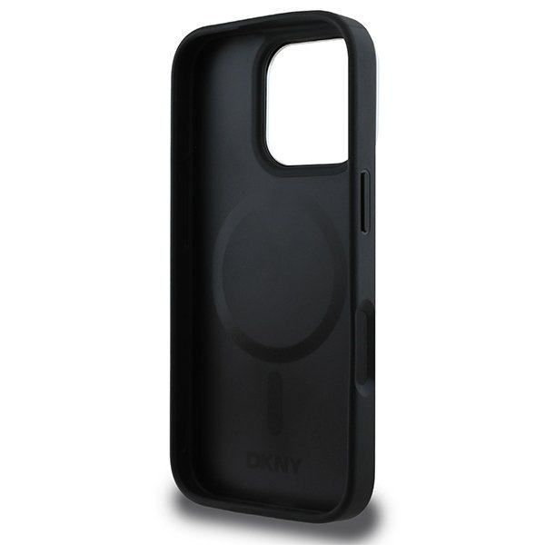 DKNY DKHMP16LPSCMCLK iPhone 16 Pro6.3&quot; czarny/black hardcase Plain Silver Logo MagSafe
