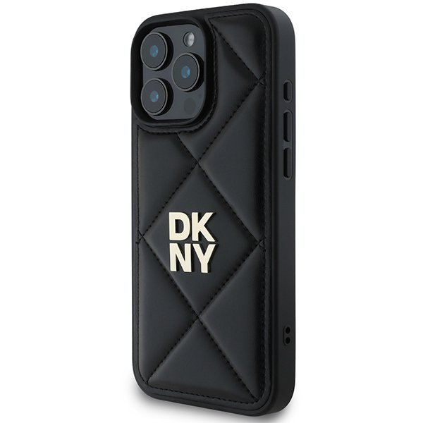 DKNY DKHCP16LPQDSLK iPhone 16 Pro 6.3&quot;czarny/black Quilted Stack Logo