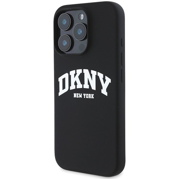 DKNY DKHMP16LSNYACH iPhone 16 Pro6.3&quot; czarny/black hardcase Silicone White Printed Logo MagSafe