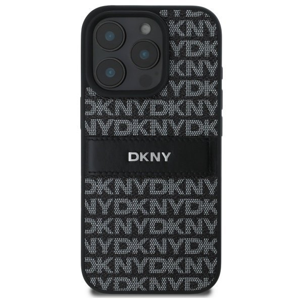DKNY DKHCP16LPRTHSLK iPhone 16 Pro 6.3&quot; czarny/black hardcase Texture Pattern Tonal Stripe
