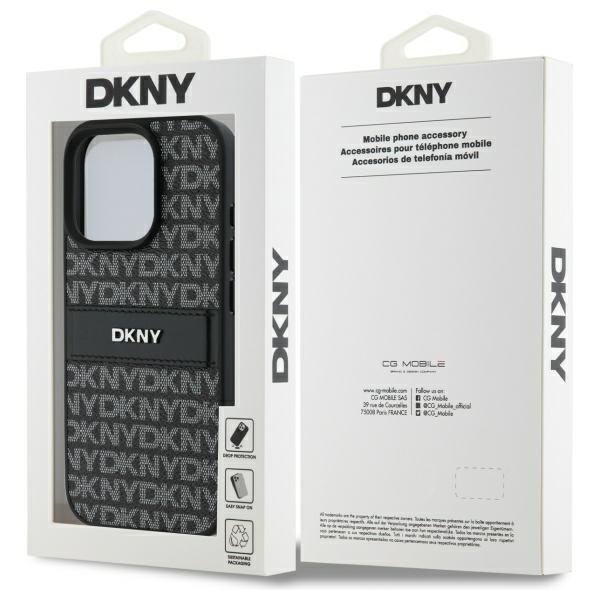 DKNY DKHCP16XPRTHSLK iPhone 16 Pro Max 6.9&quot; czarny/black hardcase Texture Pattern Tonal Stripe