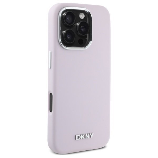 DKNY DKHMP16LSMCHLP iPhone 16 Pro 6.3&quot;   różowy/pink hardcase Liquid Silicone Small Metal Logo MagSafe