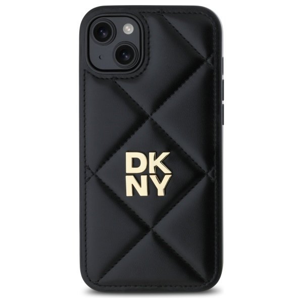 DKNY DKHCP15MPQDSLK iPhone 15 Plus 6.7&quot;  czarny/black Quilted Stack Logo