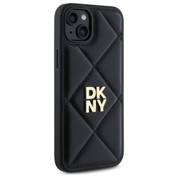 DKNY DKHCP15MPQDSLK iPhone 15 Plus 6.7&quot;  czarny/black Quilted Stack Logo