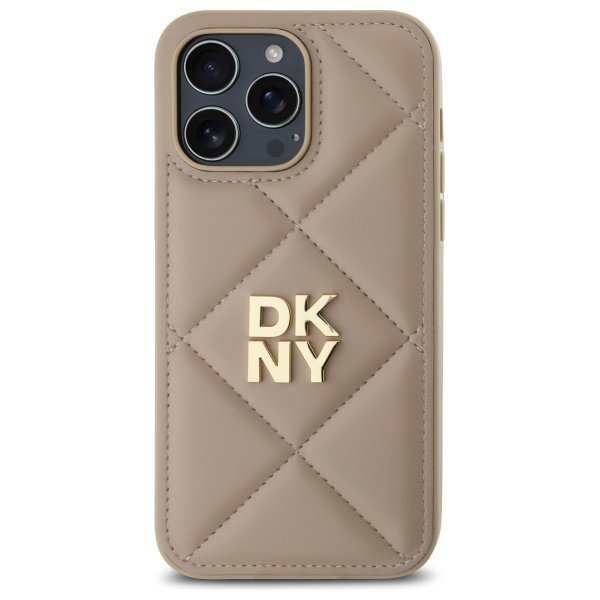 DKNY DKHCP14XPQDSLE iPhone 14 Pro Max    6.7&quot; beżowy/beige Quilted Stack Logo