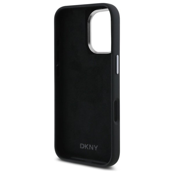 DKNY DKHCP16SSMCBSK iPhone 16 6.1&quot;       czarny/black hardcase Liquid Silicone Metal Logo