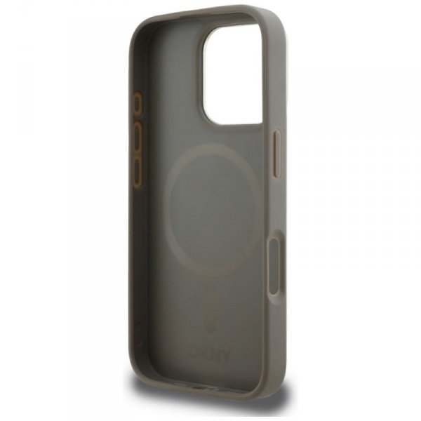 Etui DKNY Checkered Pattern Magsafe do   iPhone 16 Pro Max beżowy