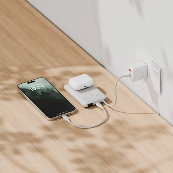 PowerBank Bazic Fusion Mag 10000mAh      MagSafe kabel USB-C szary