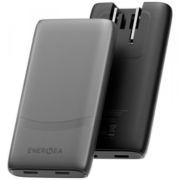 Ładowarka sieciowa Energea TravelWorld   Edge 65W 2xUSB-C PD/PPS/QC3.0 (US/UK/EU) grafitowy